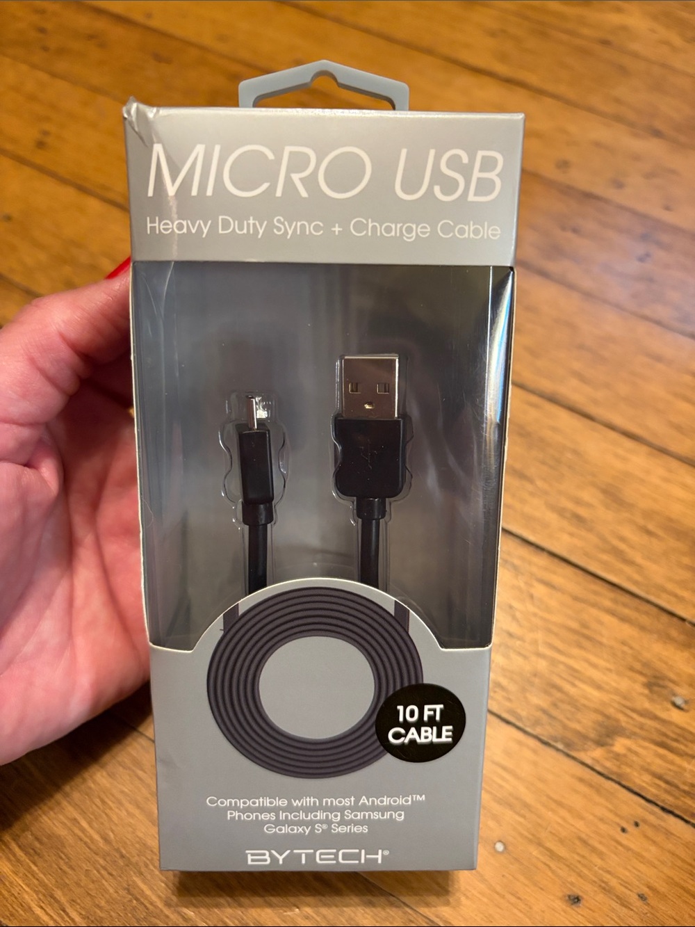 10ft Black Micro USB Heavy Duty Sync & Charge Cable